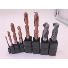 Tungsten carbide drill bits for metal